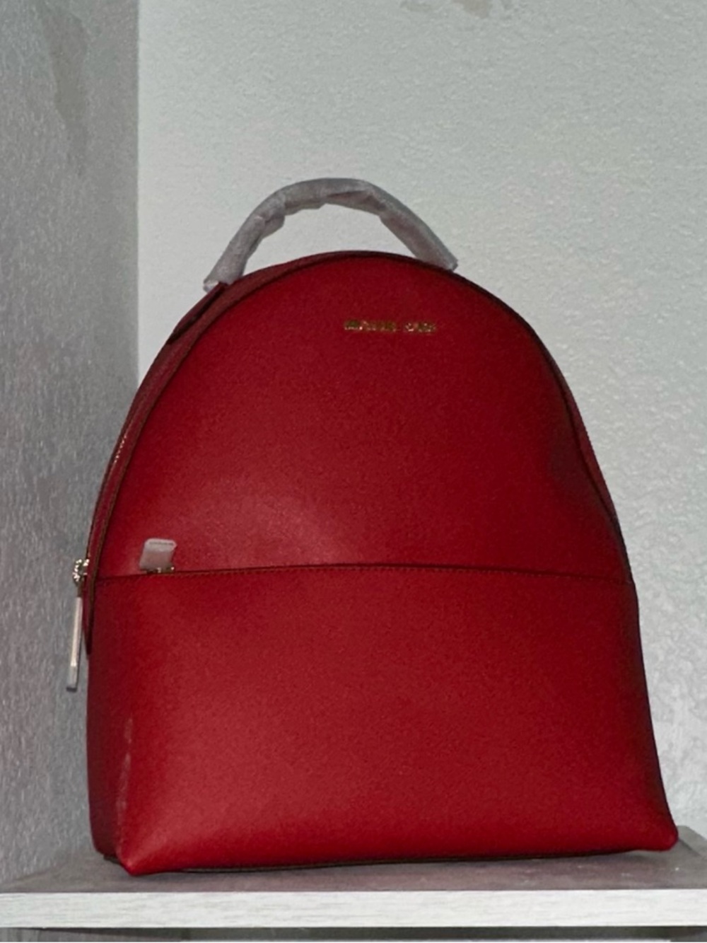 MK Michael Kors Red Sheila Medium Leather-Look Backpack - Picture 5 of 5